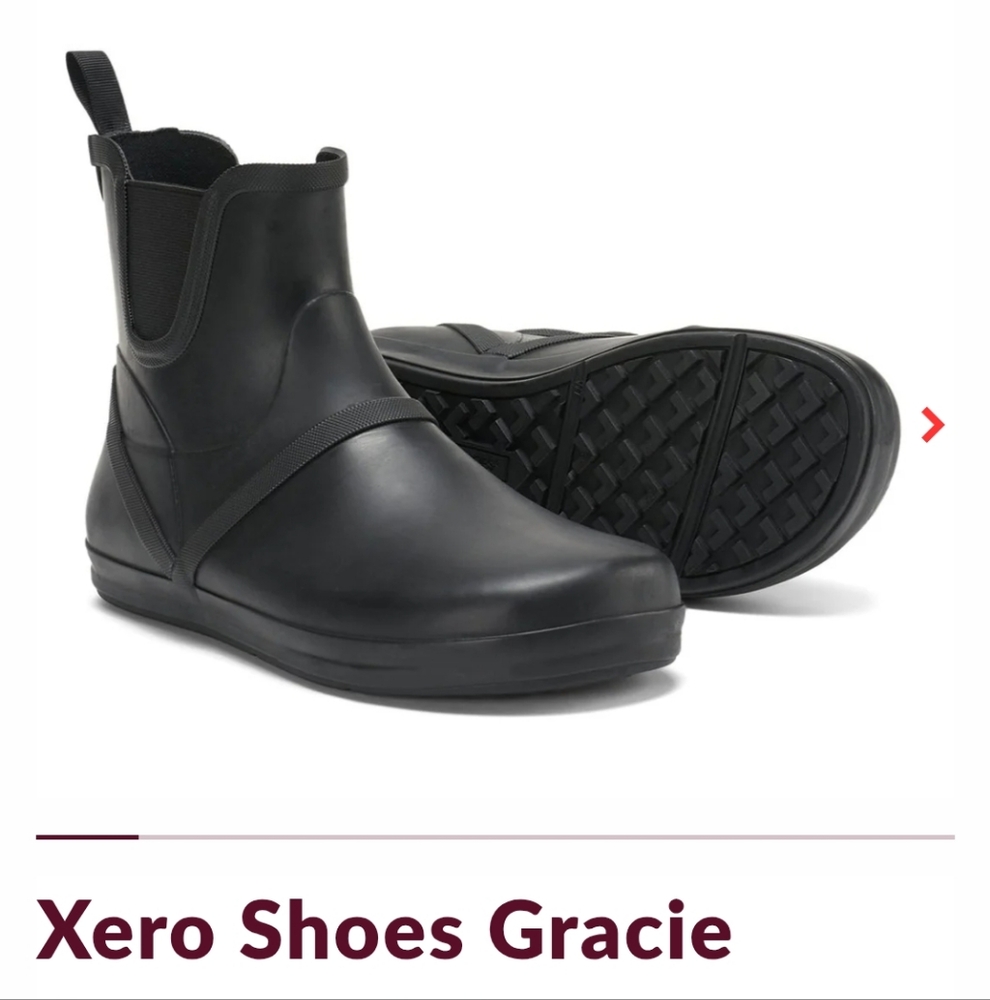 Xero Shoes Gracie Rain Boots Women's Size 9 Black Short Pull On